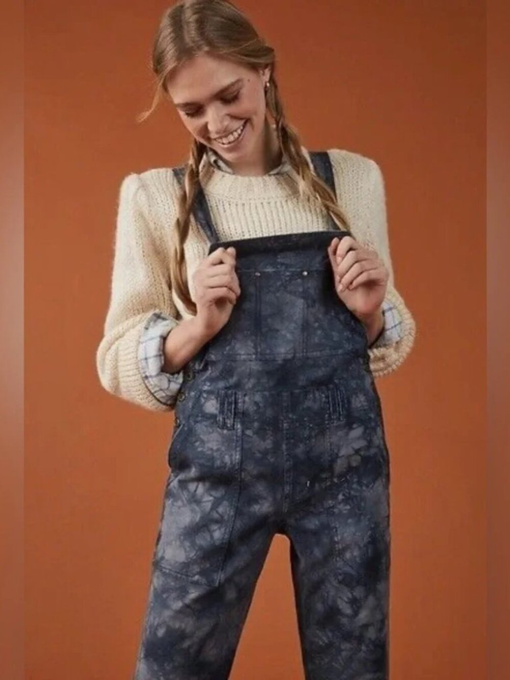 Anthropologie The Wanderer Tie Dye Relaxed Overalls Size 29